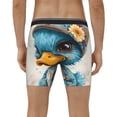thumbnail image 4 of Salouo Cute Sunflower Blue Duck Pattern Men's Boxer Briefs, Soft & Breathable Underwear Elastic Waistband Briefs for Men,1-Pack, 4 of 7