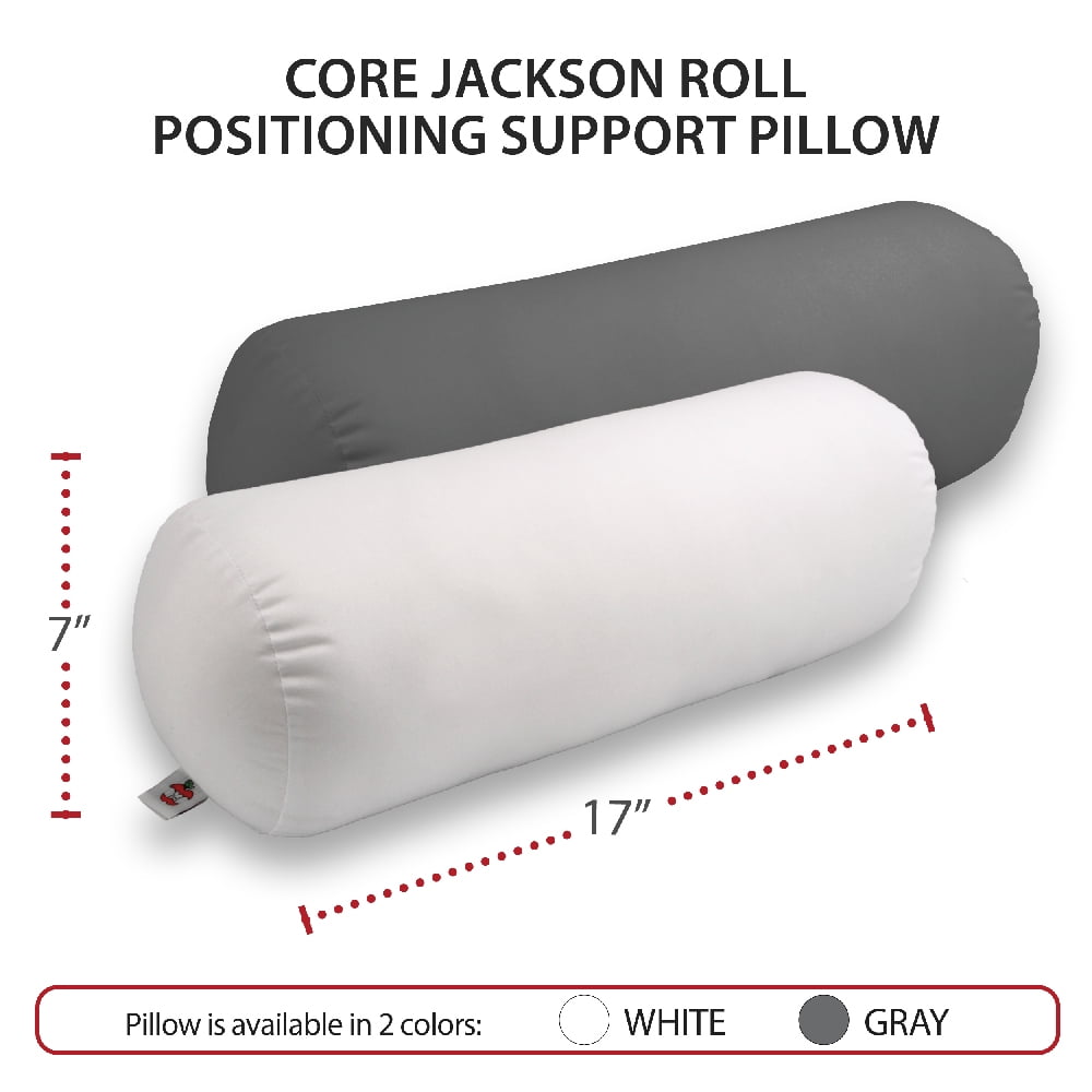 Core Products Jackson Roll Orthopedic Bolster Pillow - Neck, Back, Leg, Knee & Arm Support – Cervical & Lumbar Roll for Pain Relief, Spinal Alignment & Travel Comfort for Bed or Chair