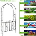 thumbnail image 4 of Kinbor 84" Black Metal and Steel Arbor, 4 of 7