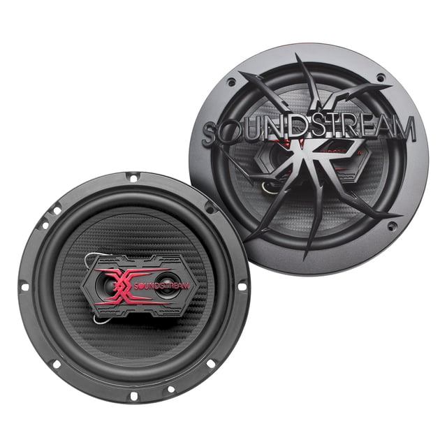 Bocinas Para Auto 6.5 Fibra Carbono 3 Vías Wnr Soundstream Color Negro