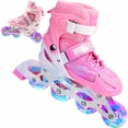 thumbnail image 2 of Patins à Roulettes 2 en 1 4 Patins à Roulettes 2 en 1 Taille Réglable Patins à Roulettes pour Enfants et Adultes Patins à Roues Lumineuses pour l'Extérieur, 2 of 9