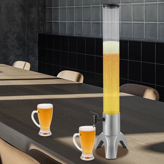3L Cold Drink Dispenser with Ice Pillar PC Plastic 304 Steel for Events