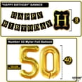 thumbnail image 5 of KatchOn, Happy 50th Birthday Decoration Set - Pack of 48 | Gold 50 Balloon Number 40 Inch | Black and Gold Happy Birthday Banner | 50th Birthday Decorations, 5 of 5