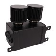thumbnail image 4 of 1200ml Oil Catch Can Kit Engine Twin Baffle Dual Filter Oil Tank Reservoir AN8 Hose Fitting Black, 4 of 9