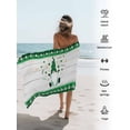 thumbnail image 5 of St. Patrick's Day Gnomes Clover Beach Towels Blanket Soft & Absorbent Quick Dry Microfiber Irish Green Buffalo Check Plaid Clover Pool Towels for Swimming ,Yoga, Sports, Gym, Camping,Large 30X60in, 5 of 7