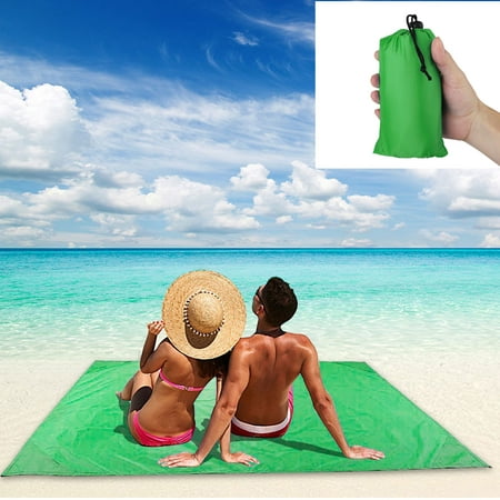 Sand Free Beach Blanket,  Large 1.4x2m Beach Mat Waterproof for Outdoor Picnic, Travel, Camping, Hiking and Music Festivals, Lightweight & Durable with Free Storage