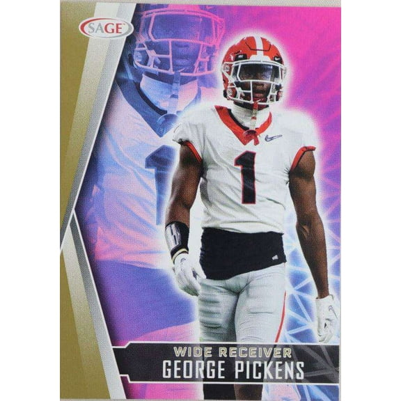 NFL 2022 Sage Football George Pickens Trading Card (Gold Parallel, Rookie Card) #154