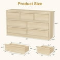 thumbnail image 2 of Aoile Modern Wooden Dresser with 6/7/8 Drawers, Bedroom Chest Organizer with Storage, Natural/Antique White, Floor Standing, 2 of 7