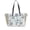 Grey White Floral, variant on Challenger Women Canvas Handwoven Brown Leather Handbag Tote Purse 17RT2110-204