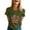 AB289 Army Green, variant on Tisuna Mardi Gras T Shirt For Women Fashion Print Short Sleeve Crew Neck Tops Casual Comfortable Ladies Festival Pullover Outfits Army Green