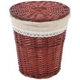 thumbnail image 1 of Miangastore Handmade Woven Laundry Basket Multi-functional Woven Storage Basket Lidded Hamper, 1 of 8