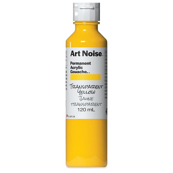 Tri-Art Art Noise Permanent Acrylic Gouache - Transparent Yellow, 120 ml, Bottle