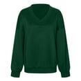 thumbnail image 4 of HBFAGFB Chandails en Molleton Col Rond Mode Automne Décontracté Polyvalent Manches Longues T-Shirt Vert Taille m, 4 of 5