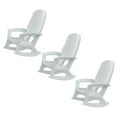 thumbnail image 1 of Semco Chaise Berçante de Porche Tout Temps pour Patio, Blanche (Lot de 3), 1 of 11
