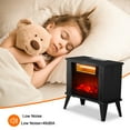 thumbnail image 3 of Electric Fireplace Heater, 15'' Portable Heaters Low Noise, 2-IN-1 Space Heaters for Home Inside with 3D Flame, Overheat Protection,, 3 of 10