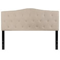 thumbnail image 3 of Cambridge Tufted Upholstered Queen Size Headboard in Beige Fabric, 3 of 9