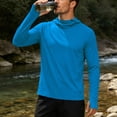 thumbnail image 5 of Betivan Men's Solid Color Long Sleeved Hooded Sun Protection Shirt Drying And Lightweight, 5 of 8