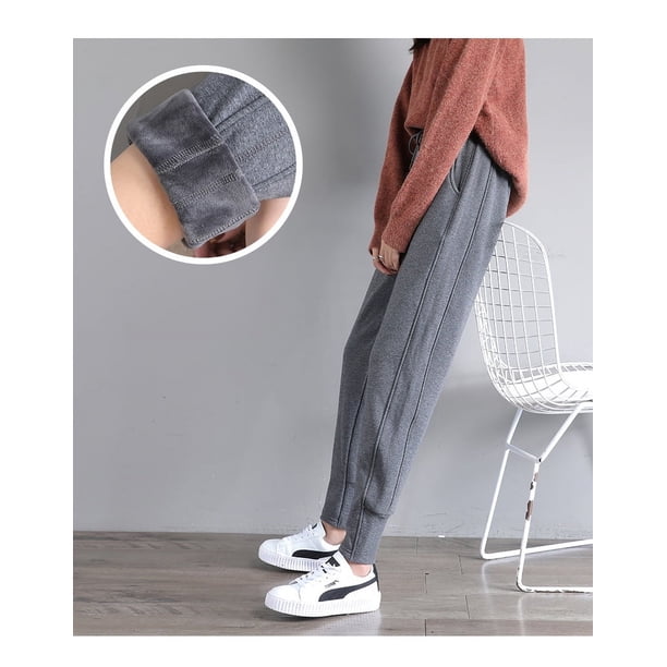 Pantalones deportivos de terciopelo, pantalones de mujer, puntera suelta, otoño/invierno, pantalones casuales largos Harlan ajustados