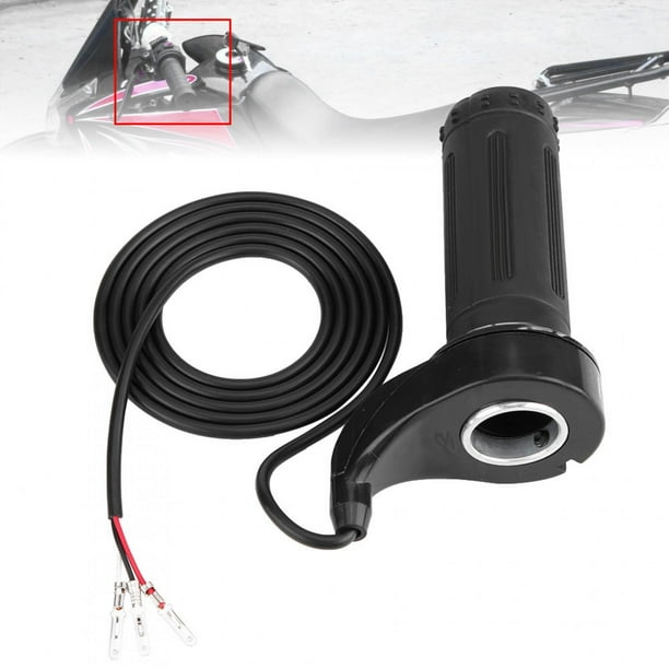 Tbest Cable del acelerador de scooter eléctrico, universal, acelerador de motocicleta, scooter eléctrico, empu?adura de acelerador con 3 cables Ecomeon no