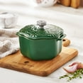 thumbnail image 2 of The Pioneer Woman Stoneware 2 Cup Snowflake Cocotte with Lid, Green, 2 of 10