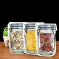 thumbnail image 4 of 30 Mason Jar Bags, Wide Mouth Jar Bags Reusable Airtight Seal Food Storage Bags Leak-Proof Saver Bags for Travel Camping and Kids, 4 of 5