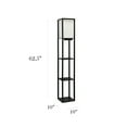 thumbnail image 3 of Simple Designs 62.5" 3-Shelf Etagere Organizer Storage Floor Lamp with USB Ports, Charging Outlet, Black, 3 of 16
