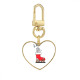 thumbnail image 1 of Horus mas Sleigh Flower Gold Heart Keychain Metal Keyring Holder, 1 of 3