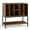 Brown, variant on Gymax Record Player Stand w/Charging Station Vinyl Storage Holder Shelves Metal Frame Rustic Brown & Black