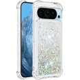 thumbnail image 3 of Case for Google Pixel 9 Pro XL Case Glitter Cute Luxury Love Liquid Quicksand Clear Soft TPU Girls Women Stylish Bumper Shockproof Protective Cover for Google Pixel 9 Pro XL Sliver YB, 3 of 14