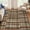 Red, variant on HOMERRY 8' x 10' Washable Bedroom Rug Geometric Plaid Area Rug Soft Non Slip Low Pile Carpet, Green/Brown