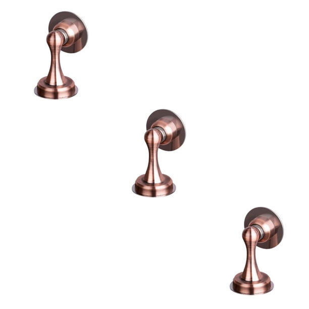 Speravity Tope de puerta de acero inoxidable sin clavos, resistente al viento, soporte antioxidante, herrajes para muebles resistentes al agua, bronce rojo Type1 NO1 Speravity CBP491321