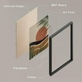 thumbnail image 4 of PixonSign Framed Canvas Print Wall Art Set - Mid-Century Tropical Plant, Desert Landscape & Sun Art - Set of 3 Abstract Geometric Modern Home Artwork Rustic Wall Décor - 12"x16"x3 Panels Black, 4 of 5