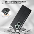 thumbnail image 2 of Funda Tipo Cartera de Cuero Sintético para XIAOMI POCO x7Pro Bloqueo RFID, con Ranuras para Tarjetas y Bolsillo para Efectivo, Cierre Magnético Fuerte Negro, 2 of 4