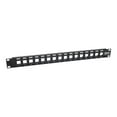 thumbnail image 1 of Tripp Lite 16 ports 1U Rack-Mount Non Blindé Panneau de Patch Keystone/Multimedia, RJ45 Ethernet, USB, HDMI, Cat5e/6 - Panneau de Patch - Noir - 1U - 19 Pouces - 16 ports, 1 of 4