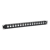 Tripp Lite 16-Port 1U Rack-Mount Unshielded Blank Keystone/Multimedia Patch Panel, RJ45 Ethernet, USB, HDMI, Cat5e/6 (N062-016-KJ)