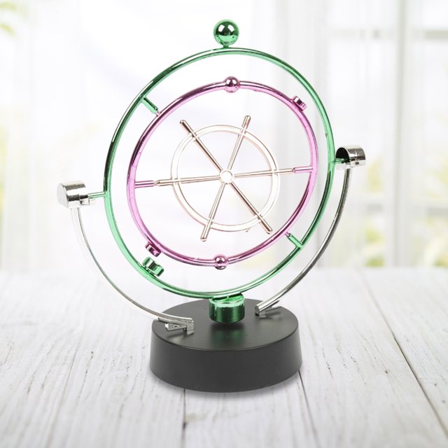 Decoración Hogareña Movimiento perpetuo Wiggler Ornamento Bola de péndulo físico (barco de crucero colorido) Wdftyju Libre de BPA