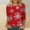 Color#13, variant on Holiday Gifts! Titcea Christmas Shirts for Women 3/4 Sleeve Crewneck Cute Christmas Print Pullover Sweaters 2024 Loose Comfort Casual Tops
