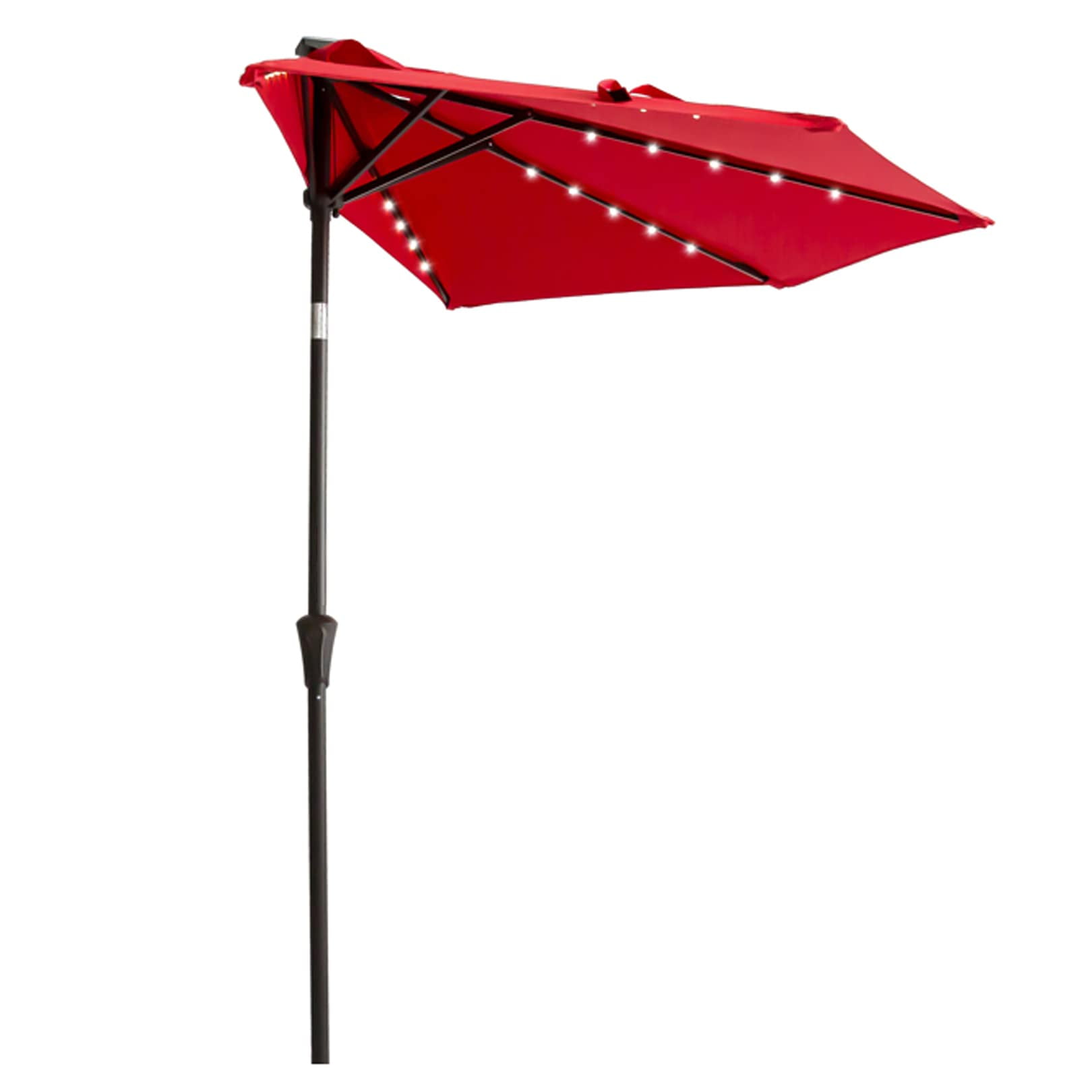 CHopetree 9 ft Half Round Outdoor Patio Market Wall Umbrella with