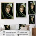 thumbnail image 4 of Designart "Mysterious Emerald Attire I" Fashion Woman Floater Framed Canvas Prints, 4 of 5