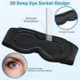 thumbnail image 5 of 3D Sleep Mask with Bluetooth Headphones, Sleeping Headphones for Side Sleepers, Zero Eye Pressure, Adjustable Sleep Eye Mask, Ultra-Thin Stereo Speakers Perfect for Sleeping, 5 of 7