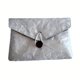 thumbnail image 1 of Carpeta de archivo de papel Tyvek con forro, impermeable, con cierre de botón, funda protectora portátil para iPad, documentos y organizador de papelería., 1 of 8