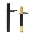 thumbnail image 2 of Pie de gabinete de baño de aleación de aluminio ligero de lujo dorado negro mueble sofá pie ajustable mesa de centro gabinete pie de soporte, 2 of 5