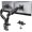 Black, variant on Dual Monitor Stand, Fully Adjustable Gaming Monitor Desk Mount for Computer Screens, Full Motion with C-Clamp & Grommet Base, Each Arm Holds