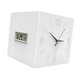 thumbnail image 4 of Reloj de pared esquinero de doble cara, indicador de temperatura, silencioso, con mes, fecha y semana Blanco puro, 4 of 9