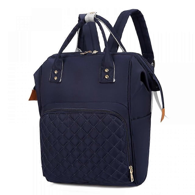 Diaper bag backpack with stroller strap, multifunctional mummy bag, storage bag for mother and baby items (navy blue)