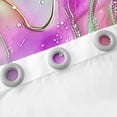 thumbnail image 4 of Girly Pink and Purple Curtains Aesthetic Marble Curtains & Drapes Women,Foil Print 30%-50% Blackout Curtains Mountain Fluid Bedroom Curtains,Rainbow Tie Dye Window Treatments, 4 of 6