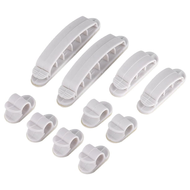 Juego de clips de cable adhesivo grande/medio/peque?o, 2 x clip grande + 2 x clip medio + 6 x clip p ar cables/cables de alimentación/ Soporte de cable Spptty Como se muestra en la descripción