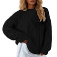 thumbnail image 2 of Oversized Knit Pullover Sweater for Women Cozy Soft Turtleneck Top Long Sleeve Casual Comfortable Fall Winter Outfit, 2 of 6