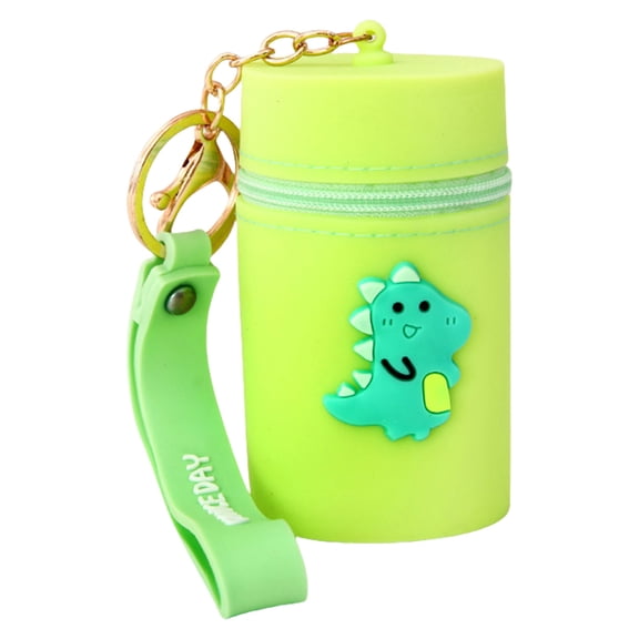 Small Silicone Keychain Wallet Travel Friendly Coin Purse Lip Gloss Storage Pouches Key Pouches Change Bag