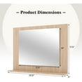 thumbnail image 6 of LOKO Bathroom Mirror with Shelf, 23.5" x 17.5" Rectangle Vanity Mirror with Exquisite Frame, Expansion Screws, Wall Mounted Horizontal Hanging Mirror for Entryway, Living Room (Natural), 6 of 18